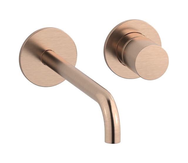 IB Rubinetterie Brera – Μπαταρία Νιπτήρα Τοίχου – Brushed Rose Gold (RR407SR)