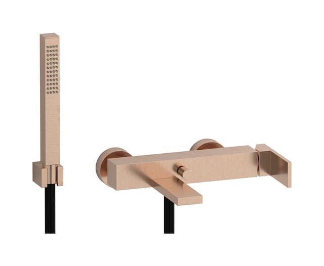 IB Rubinetterie Rubacuori – Μπαταρία Μπανιέρας Τοίχου – Brushed Rose Gold (RU250SR)