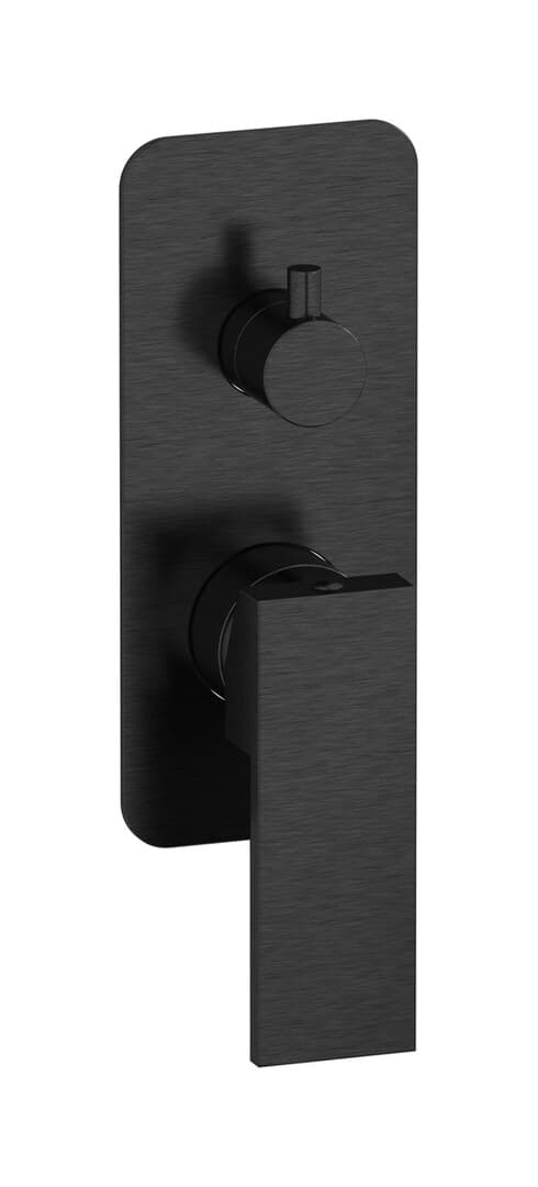 IB Rubinetterie Rubacuori – Εξωτερικά Μέρη Εντοιχισμού Ντους – Brushed Black Chrome (RU312CS)