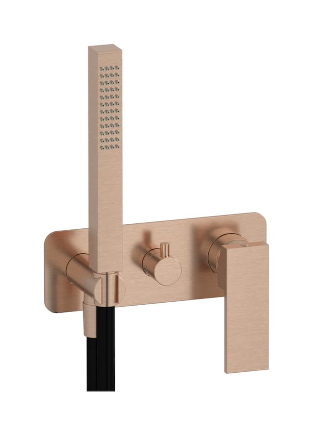 IB Rubinetterie Rubacuori – Μπαταρία Νιπτήρα Τοίχου – Brushed Rose Gold (RU313SR)