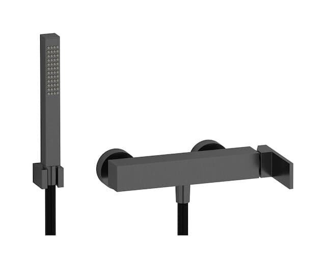 IB Rubinetterie Rubacuori – Μίκτης Ντους Εντοιχισμένος – Brushed Black Chrome (RU350CS)
