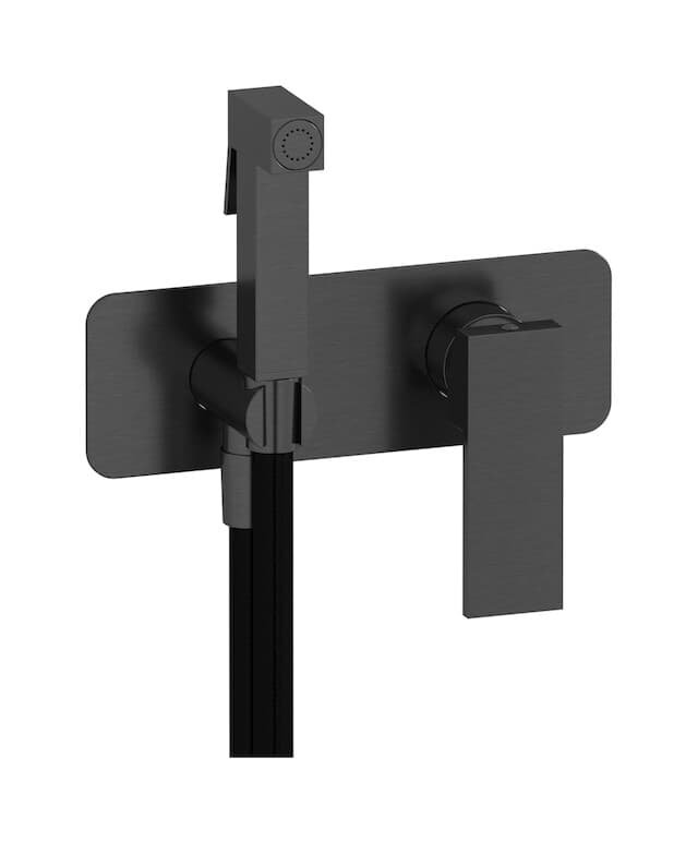 IB Rubinetterie Rubacuori – Μπαταρία Μπιντέ – Brushed Black Chrome (RU706CS)