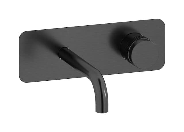 IB Rubinetterie Reflex – Μπαταρία Νιπτήρα Τοίχου – Brushed Black Chrome (RX206CS)