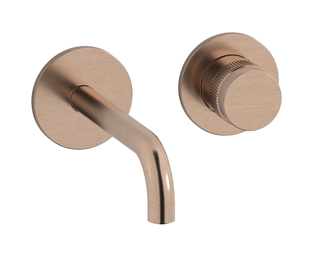 IB Rubinetterie Reflex – Μπαταρία Νιπτήρα Τοίχου – Brushed Rose Gold (RX406SR)