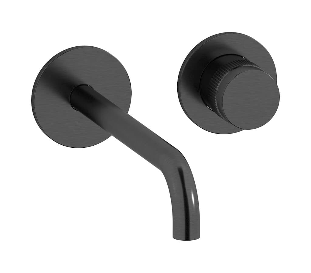 IB Rubinetterie Reflex – Μπαταρία Νιπτήρα Τοίχου – Brushed Black Chrome (RX407CS)