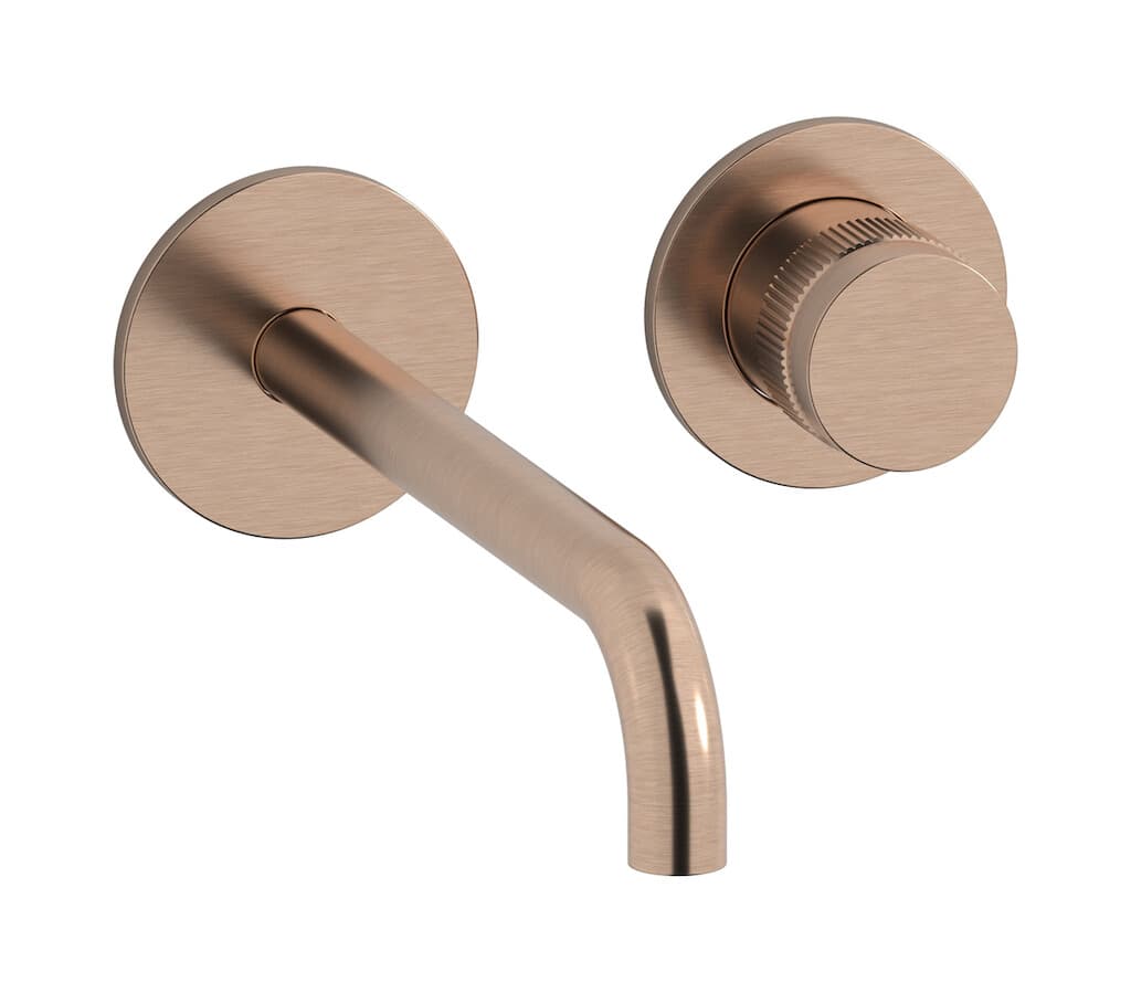 IB Rubinetterie Reflex – Μπαταρία Νιπτήρα Τοίχου – Brushed Rose Gold (RX407SR)