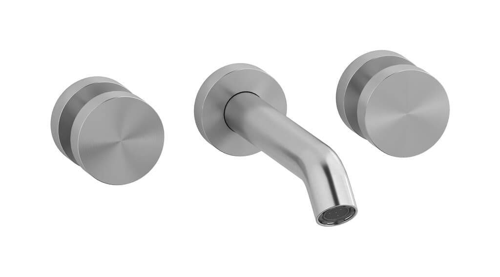 IB Rubinetterie Totem – Μπαταρία Νιπτήρα Τοίχου – Brushed Stainless Steel (TO306SA)