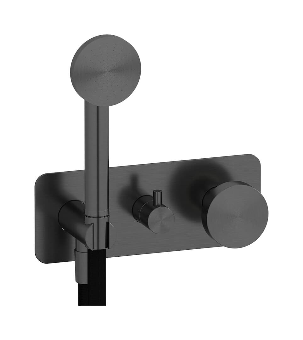 IB Rubinetterie Totem – Σετ Εντοιχισμού – Brushed Black Metal (TO313BM)