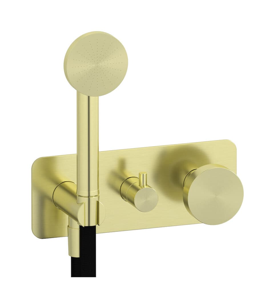 IB Rubinetterie Totem – Μπαταρία Νιπτήρα Τοίχου – Brushed Warm Brass (TO313WA)