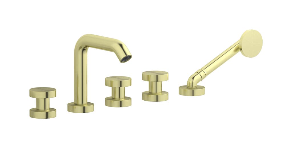 IB Rubinetterie Totem – Μπαταρία Μπανιέρας Πάγκου – Brushed Warm Brass (TO396WA)