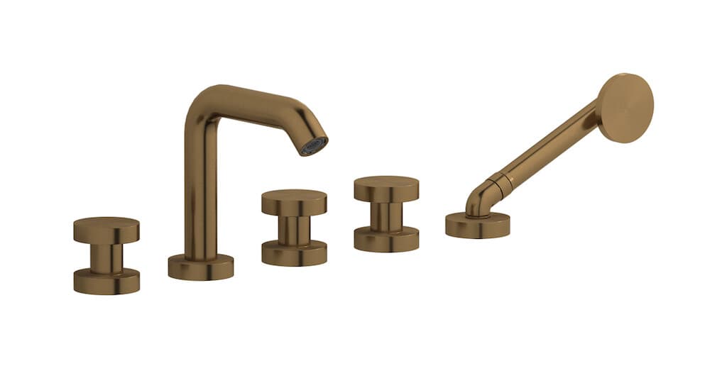 IB Rubinetterie Totem – Μπαταρία Μπανιέρας Πάγκου – Brushed Warm Bronze (TO396WB)