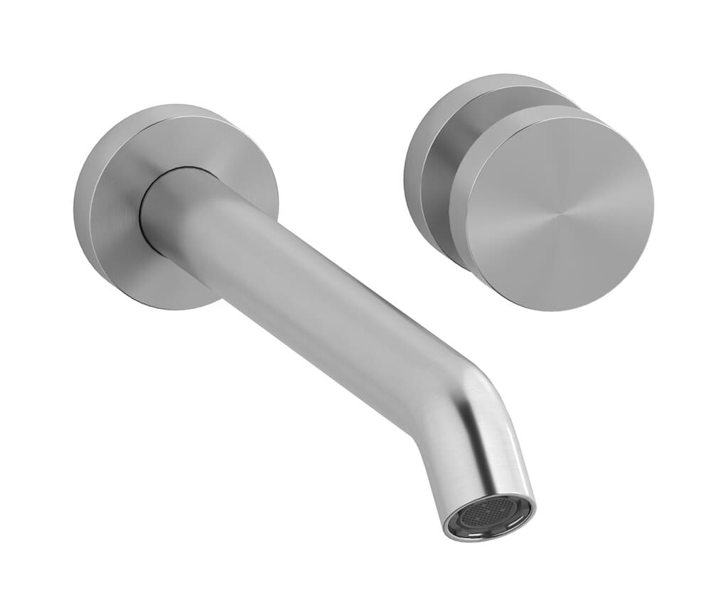 IB Rubinetterie Totem – Μπαταρία Νιπτήρα Τοίχου – Brushed Stainless Steel (TO407SA)