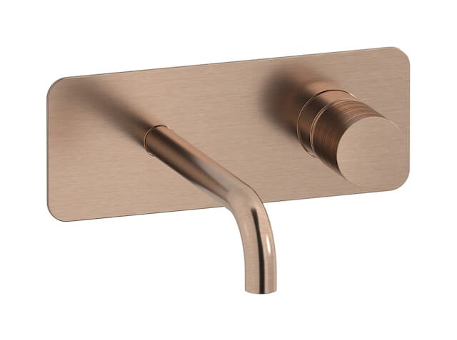 IB Rubinetterie Vinile – Μπαταρία Νιπτήρα Τοίχου – Brushed Rose Gold (VN206SR)
