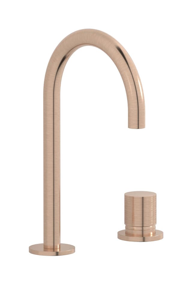 IB Rubinetterie Vinile – Μπαταρία Νιπτήρα Τοίχου – Brushed Rose Gold (VN394SR)