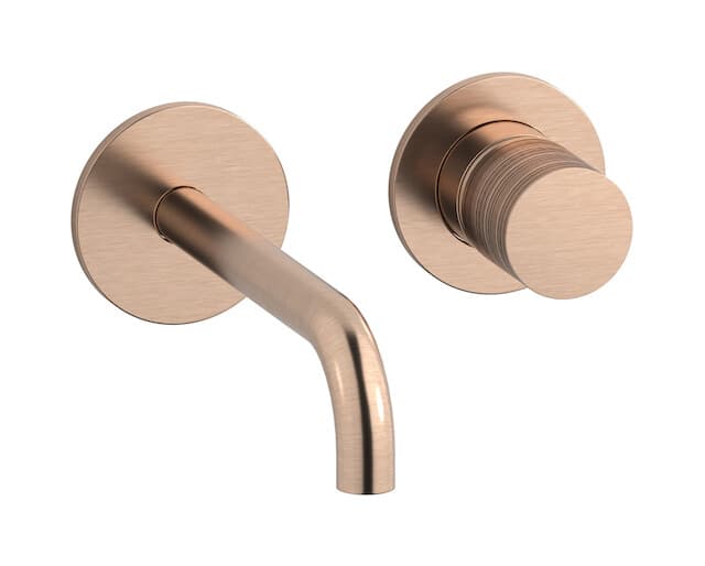 IB Rubinetterie Vinile – Μπαταρία Νιπτήρα Τοίχου – Brushed Rose Gold (VN406SR)