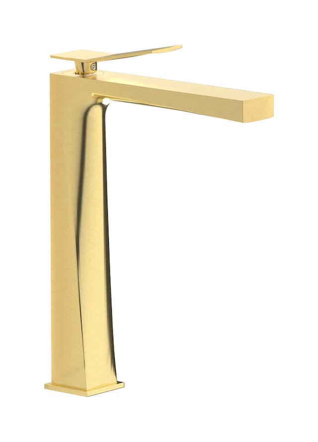 IB Rubinetterie Wave – Μπαταρία Νιπτήρα Ψηλή – Brushed Pale Gold (WA202IS)
