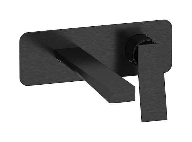 IB Rubinetterie Wave – Μπαταρία Νιπτήρα Τοίχου – Brushed Black Chrome (WA206CS)