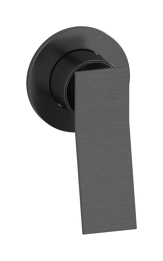 IB Rubinetterie Wave – Μπαταρία Νιπτήρα Τοίχου – Brushed Black Chrome (WA305CS)