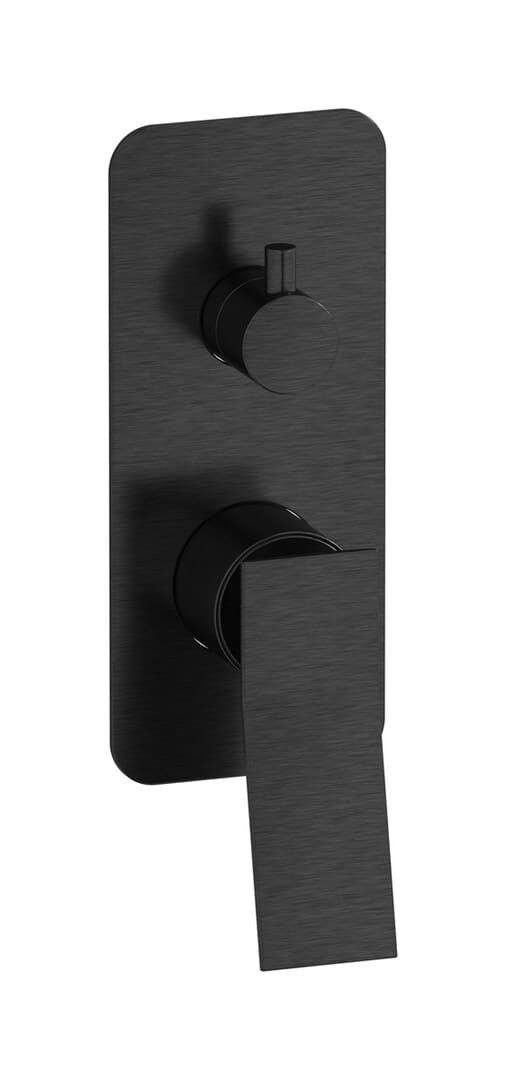 IB Rubinetterie Wave – Μπαταρία Νιπτήρα Τοίχου – Brushed Black Chrome (WA312CS)