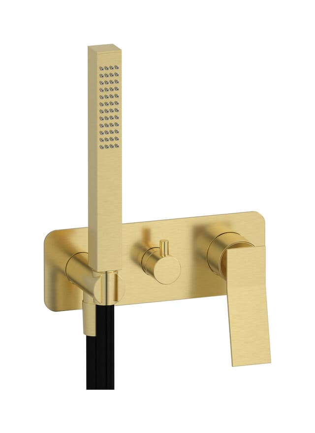IB Rubinetterie Wave – Μπαταρία Νιπτήρα Τοίχου – Brushed Pale Gold (WA314IS)