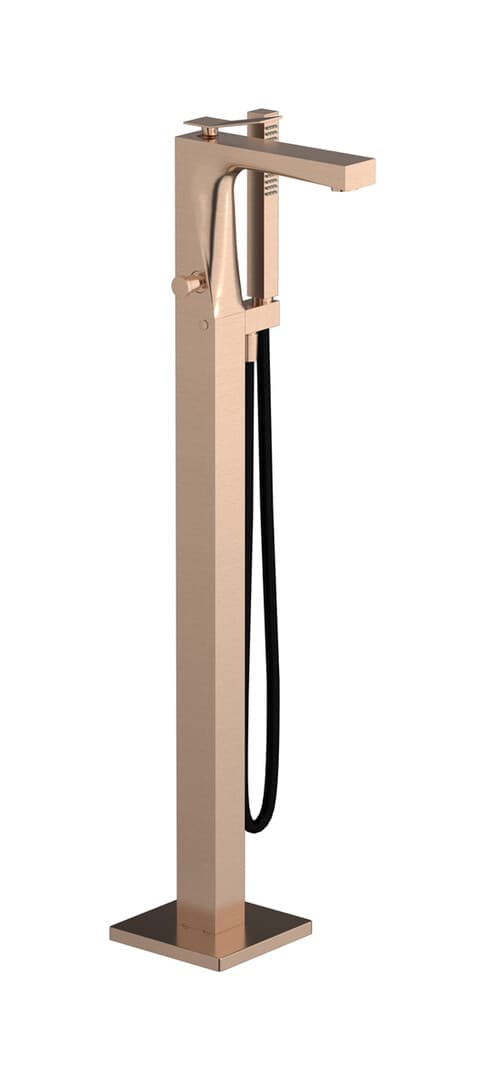 IB Rubinetterie Wave – Μπαταρία Μπανιέρας Δαπέδου – Brushed Rose Gold (WA399SR)