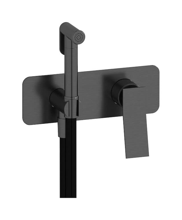 IB Rubinetterie Wave – Μπαταρία Μπιντέ – Brushed Black Chrome (WA706CS)