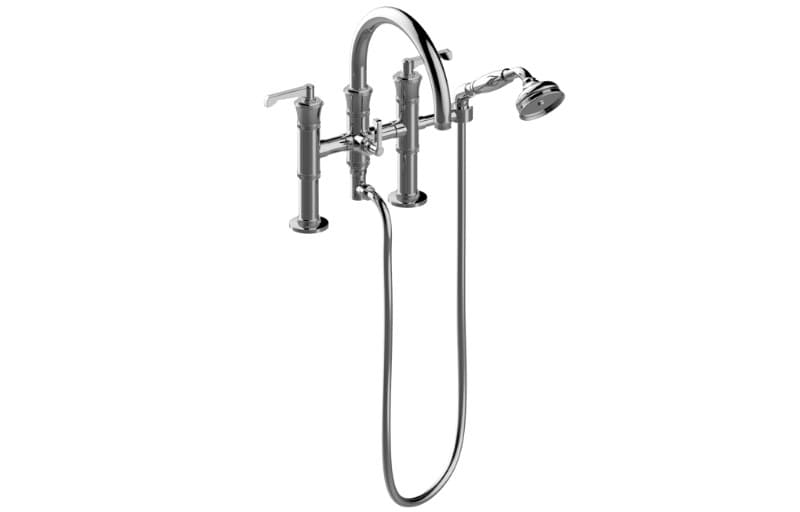 Graff Vignola – Μπαταρία Λουτρού Πάγκου – Deck-mounted Bathtub With Hand Shower Set (E-11658-LM60B)