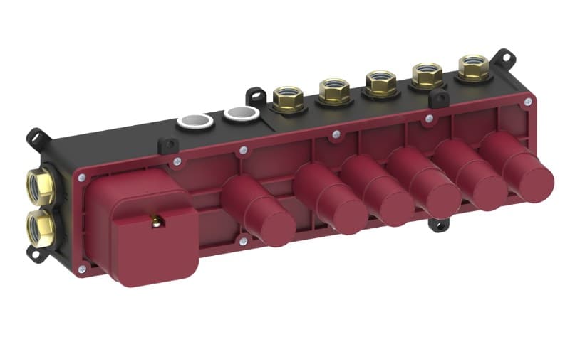 Graff RIVA – Σώμα Εντοιχισμού Ντους – Thermostatic 5-button Paired Knob Rough Valve (E-18005B)