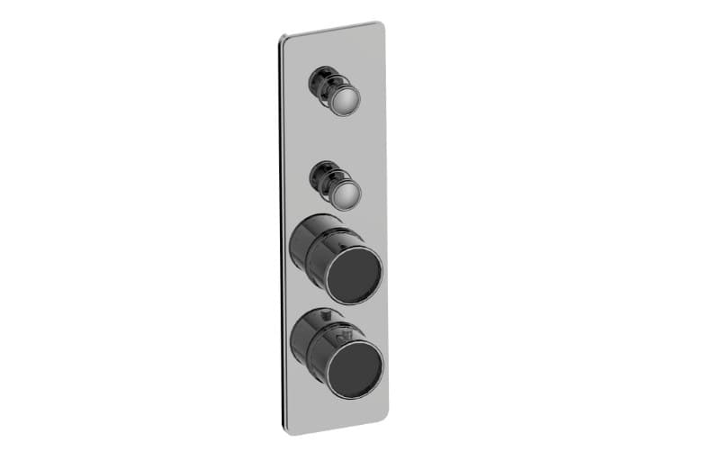 Graff RIVA – Trim Εντοιχισμού Ντους – Traditional 2-button Paired Knob Vertical (E-18012VBP-T)