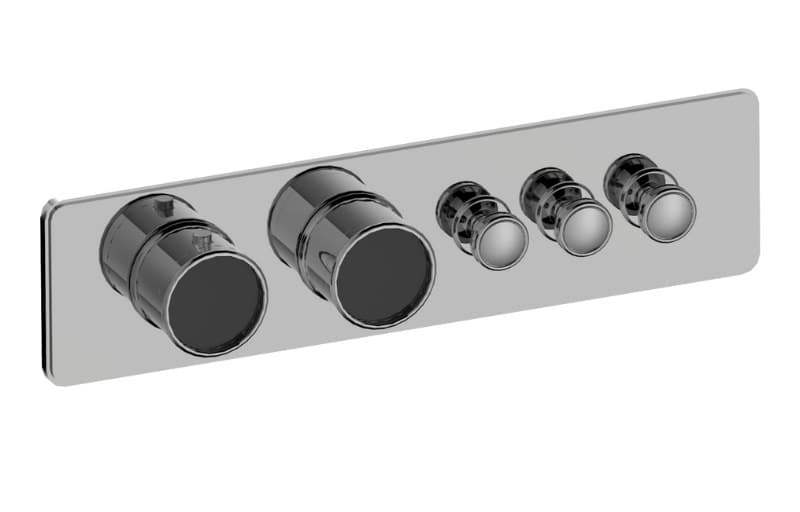 Graff RIVA – Trim Εντοιχισμού Ντους – Traditional 3-button Paired Knob Horizontal (E-18013HBP-T)