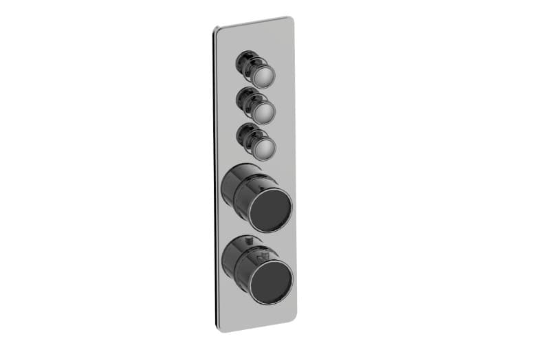 Graff RIVA – Trim Εντοιχισμού Ντους – Traditional 3-button Paired Knob Vertical (E-18013VBP-T)