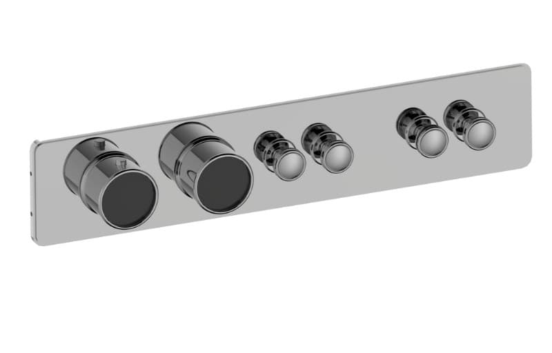 Graff RIVA – Trim Εντοιχισμού Ντους – Traditional 4-button Paired Knob Horizontal (E-18014HBP-T)