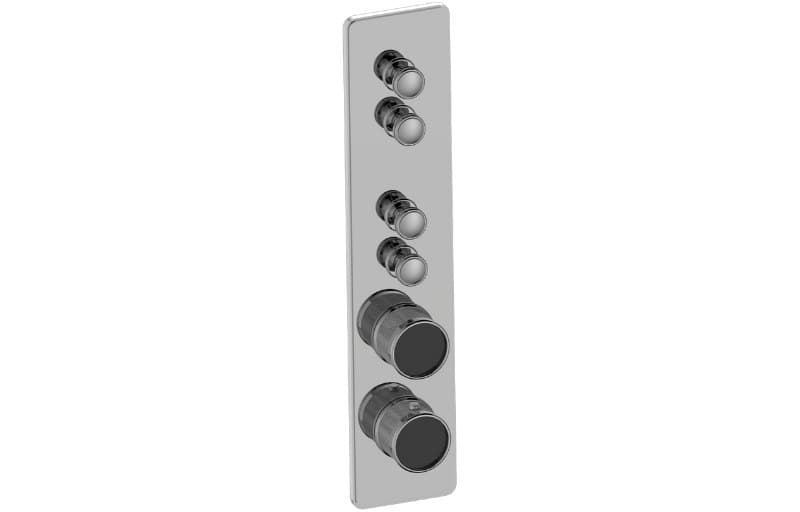 Graff RIVA – Trim Εντοιχισμού Ντους – Traditional 4-button Paired Knob Diamond Knurl Vertical (E-18014VBD-T)