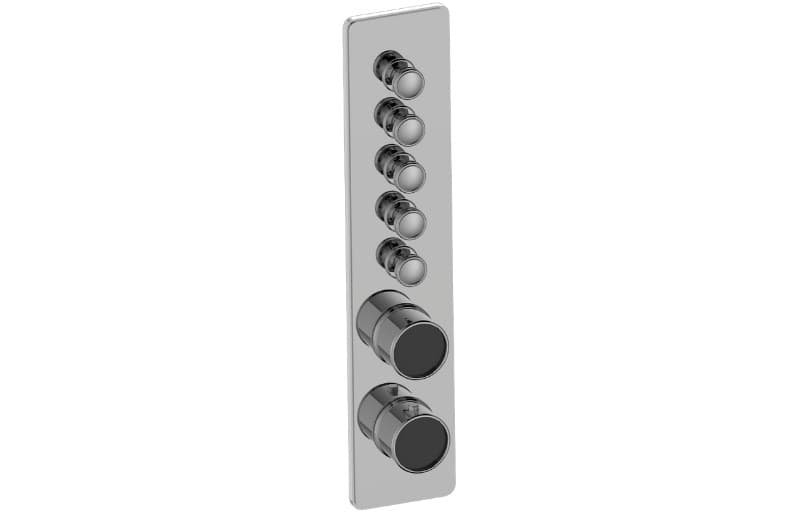Graff RIVA – Trim Εντοιχισμού Ντους – Traditional 5-button Paired Knob Vertical (E-18015VBP-T)