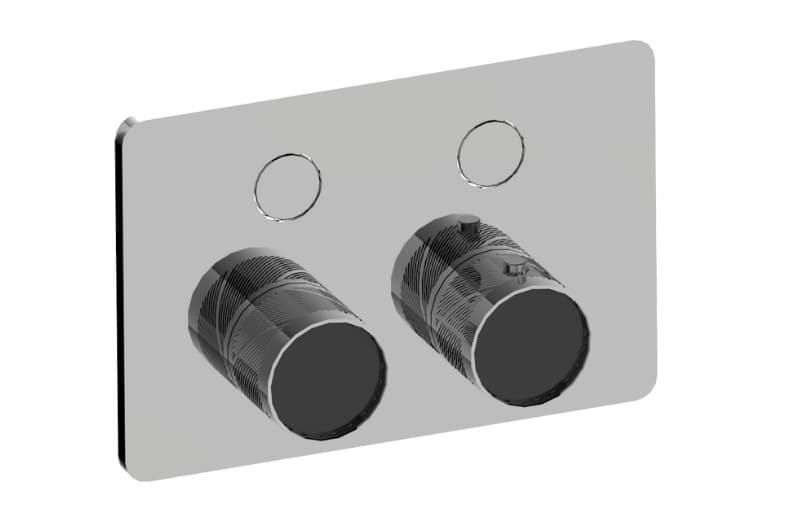 Graff RIVA – Trim Εντοιχισμού Ντους – Contemporary 2-button Oblique Knurl Compact (E-18022CCQ-T)