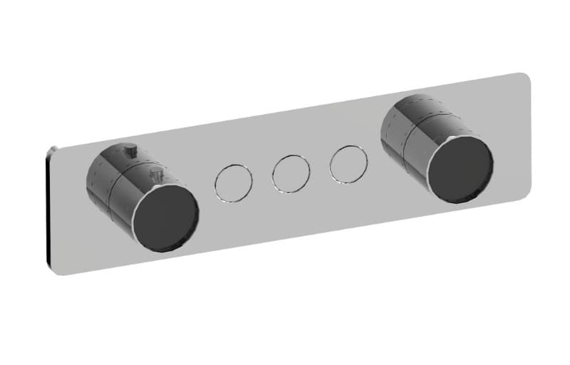 Graff RIVA – Trim Εντοιχισμού Ντους – Contemporary 3-button Split Knob Horizontal (E-18023HAP-T)