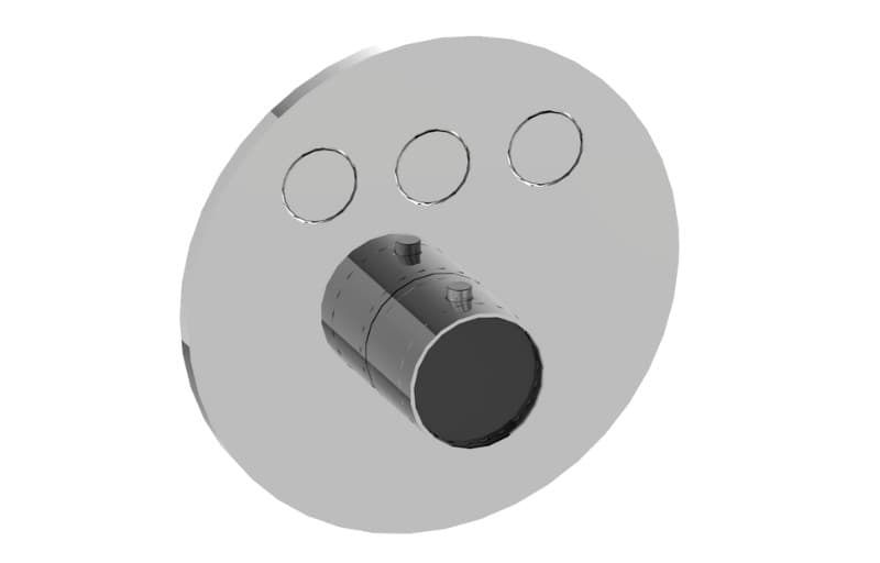 Graff RIVA – Trim Εντοιχισμού Ντους – Contemporary 3-button Round (E-18023RDP-T)