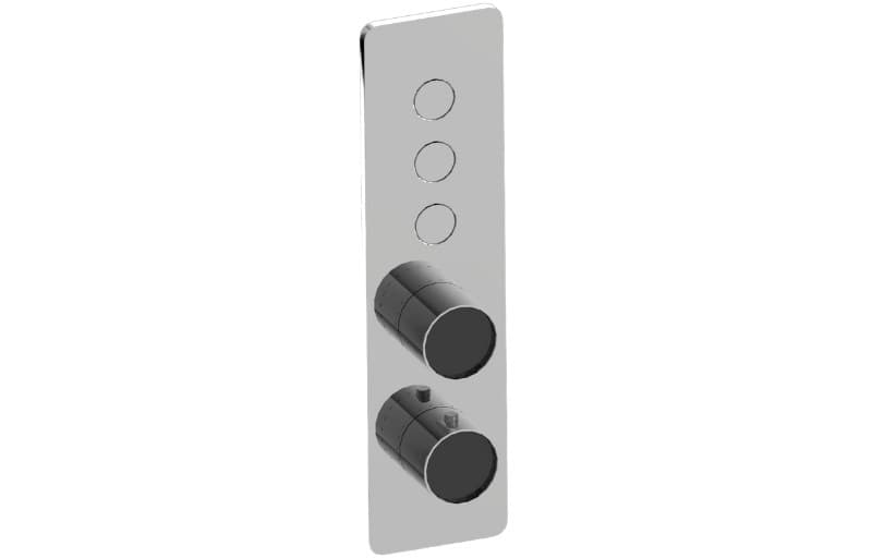 Graff RIVA – Trim Εντοιχισμού Ντους – Contemporary 3-button Paired Knob Vertical (E-18023VBP-T)