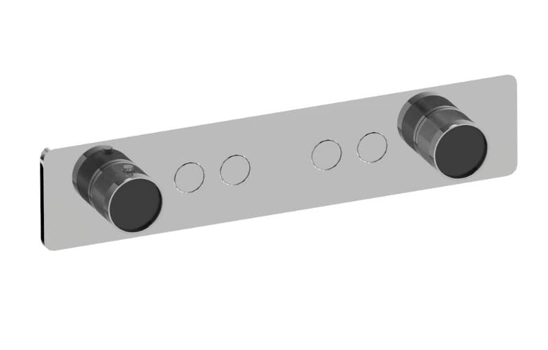 Graff RIVA – Trim Εντοιχισμού Ντους – Contemporary 4-button Split Knob Diamond Knurl Horizontal (E-18024HAD-T)