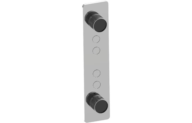 Graff RIVA – Trim Εντοιχισμού Ντους – Contemporary 4-button Split Knob Diamond Knurl Vertical (E-18024VAD-T)