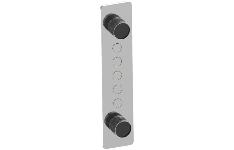 Graff RIVA – Trim Εντοιχισμού Ντους – Contemporary 5-button Split Knob Diamond Knurl Vertical (E-18025VAD-T)