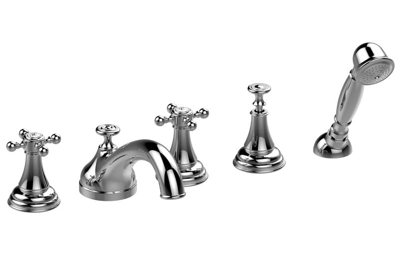 Graff Lauren – Μπαταρία Λουτρού Πάγκου – Deck-mounted Bathtub With Hand Shower Set (E-2453-C21B)