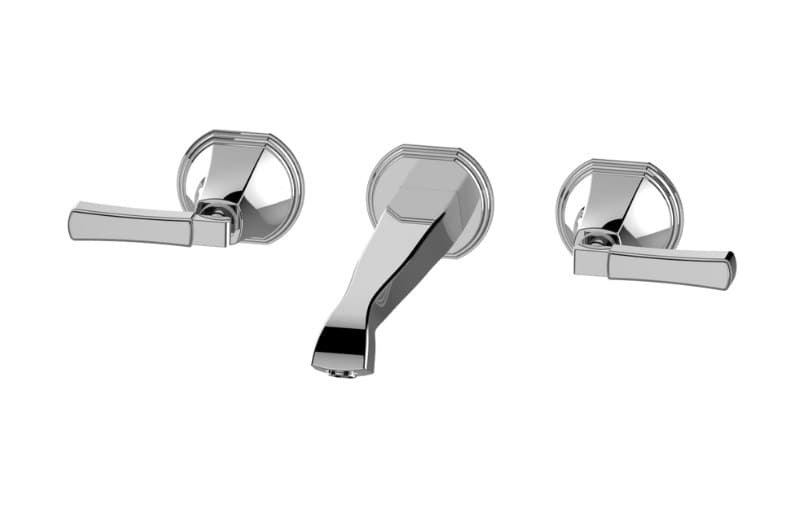 Graff Finezza – Μπαταρία Λουτρού Τοίχου – Finezzo UNO Three Hole Wall-mounted Tub Filler With 9-1/2" Spout (E-6879-LM47B-T)