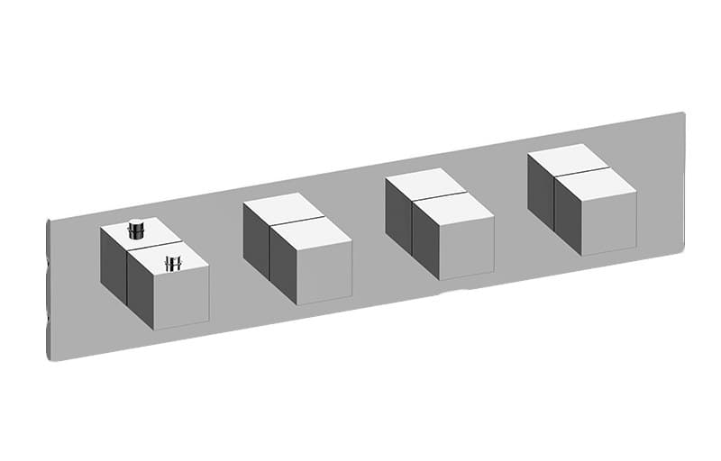 Graff M-Series – Trim Εντοιχισμού Ντους – Valve Horizontal With Four Handles (E-8059H-SH0-T)