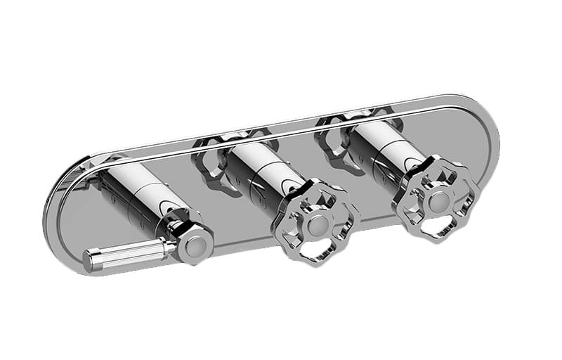 Graff Vintage – Trim Εντοιχισμού Ντους – M-Series With Three Handles (E-8087H-LM56C18-T)