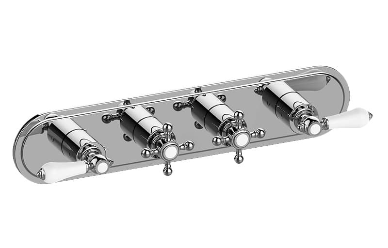 Graff Adley – Trim Εντοιχισμού Ντους – M-Series With Four Handles (E-8088H-ALC1C2-T)