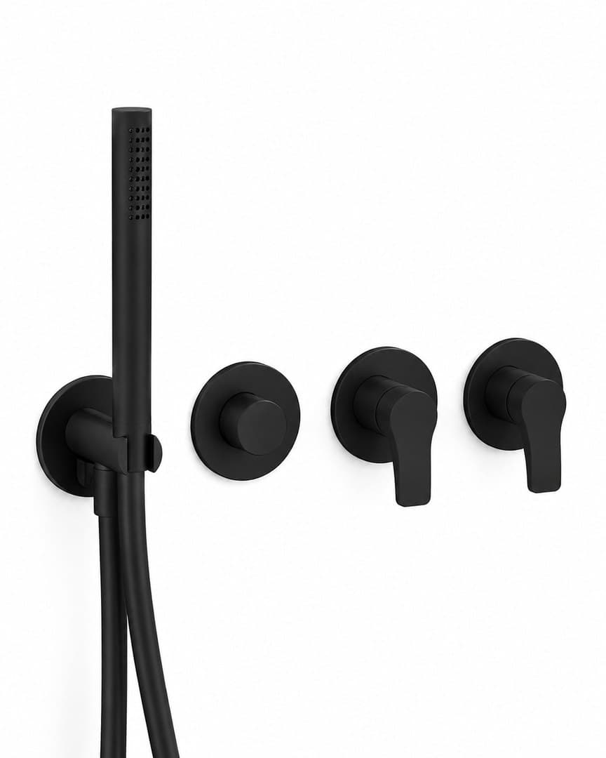 Fantini AL/23 – Μπαταρία Λουτρού – Matt Black (2613B717B4400R017A)