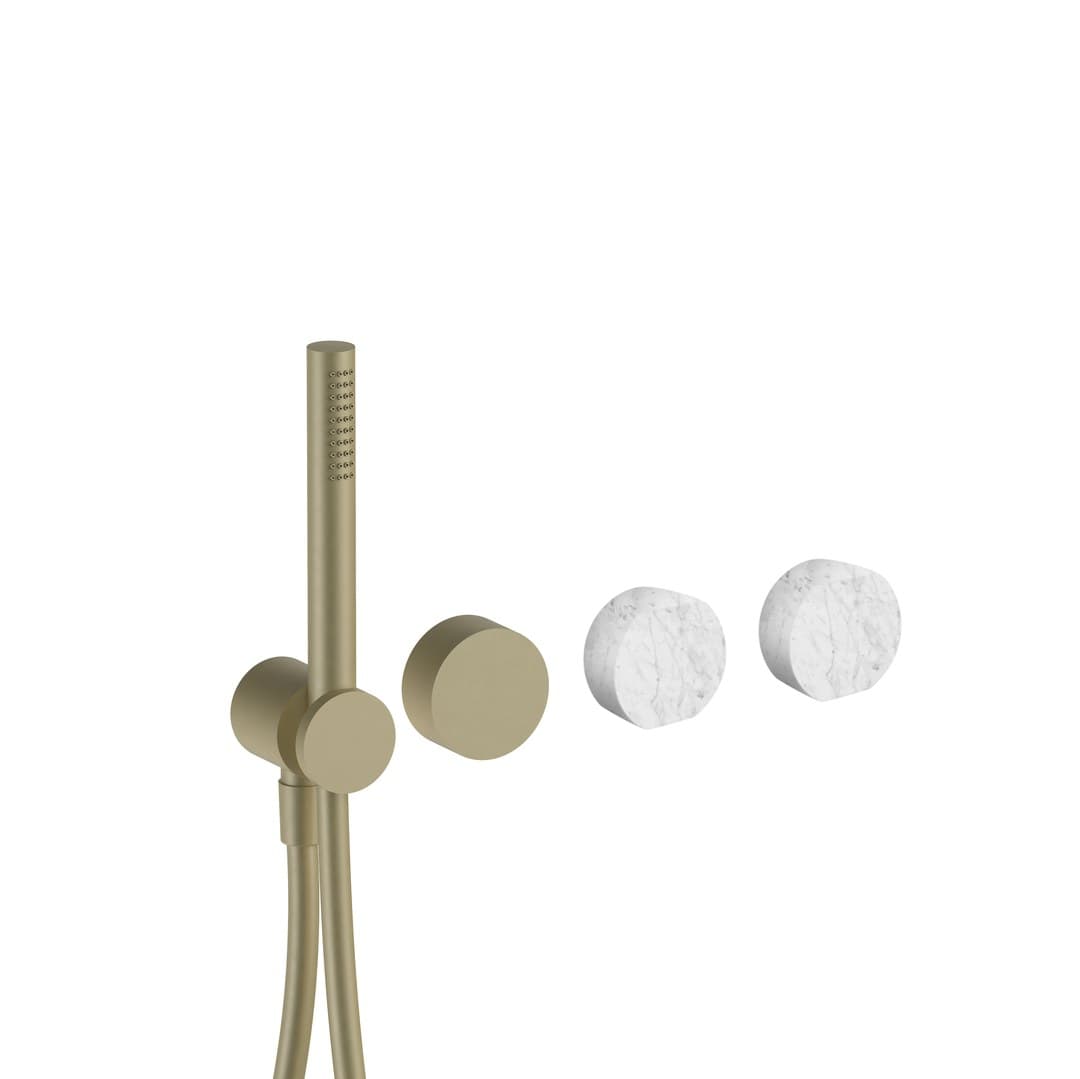Fantini AF/21 – Μπαταρία Λουτρού – Matt British Gold PVD (27P6A817BCX4400A817A)