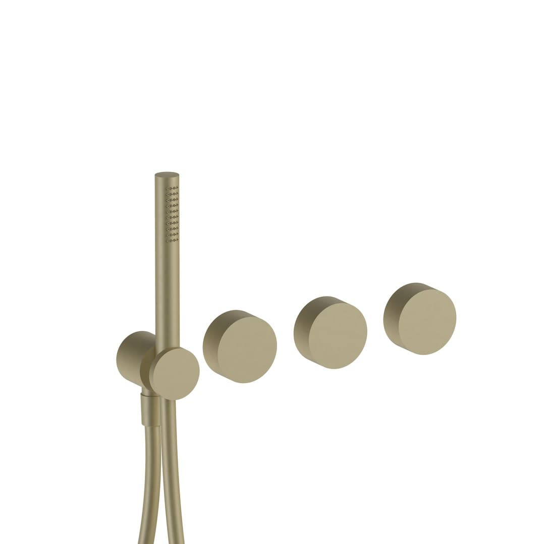 Fantini AF/21 – Μπαταρία Λουτρού – Matt British Gold PVD (27P6A817B4400A817A)