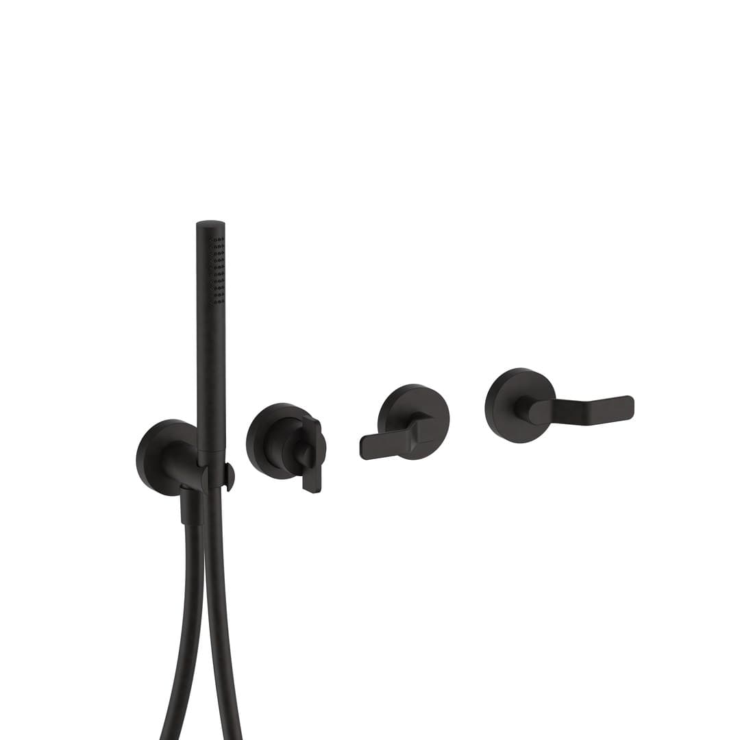 Fantini AL/GARDEN – Μπαταρία Λουτρού – Deep Black PVD (28S1Y417B4400R117A)